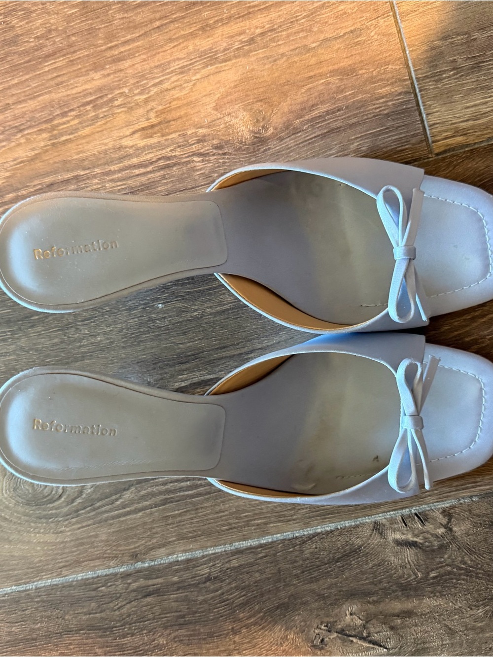 Reformation Clementine Heeled Mule Sandal